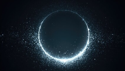 Circular light effect on dark background