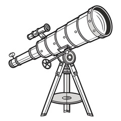 Telescopic instrument with tripod mount telescope astronomy