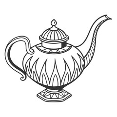Ornate teapot with decorative patterns kettle beverage
