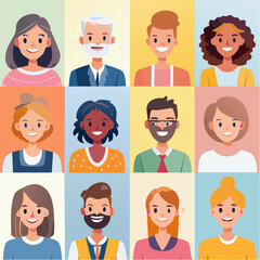 collection of head shots featuring a diverse range of smiling individuals