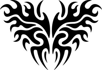 Fototapeta premium Tribal Phoenix Tattoo Design | Black Ink Vector Illustration
