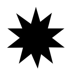 black and white star