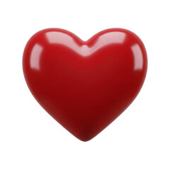 Fototapeta premium Shiny red heart shape symbol isolated on transparent background