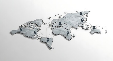 Global Network Connections Worldwide Connectivity and Communication