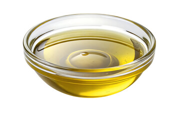 Golden liquid in clear glass bowl yellow oil cooking ingredient