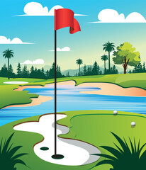 golf course on the golf course