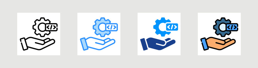 Digital Services Icon Collection Set Multiple Style