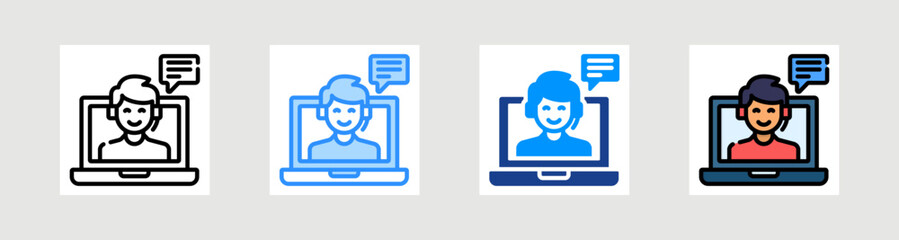 Online Help Icon Collection Set Multiple Style