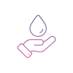 Save Water Icon vector stock illustration