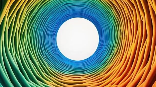 looping rainbow tunnel, vector rainbow tunnel, seamless loop background, colorful tunnel animation, rainbow vector background, psychedelic motion background, vibrant color loop, flat line tunnel, 