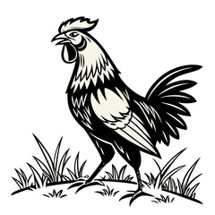 Chicken Head Profile Icon Silhouette