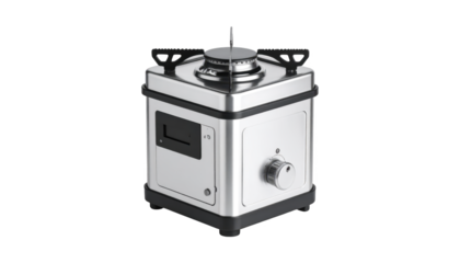 Portable stove design concept isolated on transparent background