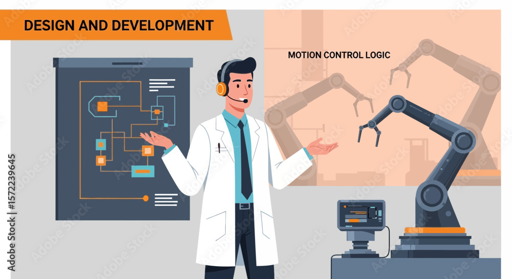 Poster expert explanation of robotic systems and design engineering processes