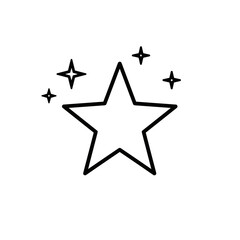 Obraz premium Star icon with sparkling effect representing magic and wonder