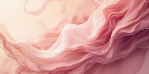 Gentle Ink Swirl Patterns in Soft Rose and Ivory, Creating Fluid Organic Forms A sophisticated and organic abstract background