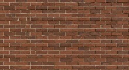 Closeup of a wellmaintained reddishbrown brick wall featuring varied brick tones and light mortar