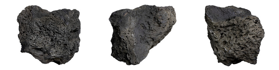 These images are of basalt rocks of various shapes taken from multiple angles and are transparent,...