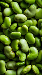 Vibrant Green Fava Beans Filling the Frame, CloseUp Natural Texture Displayed