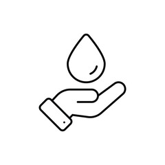 Save Water Icon vector stock illustration