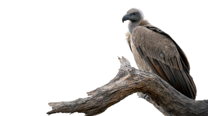 Majestic vulture bird in high resolution PNG with transparent background, perfect for cutout and isolated use in digital projects