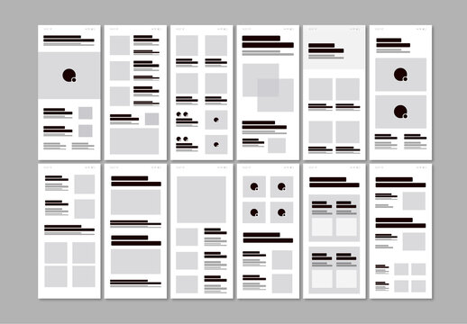 Mobile App Wireframe Layout Template