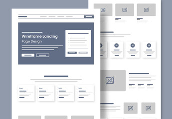 Real State Landing Page Wireframe Design