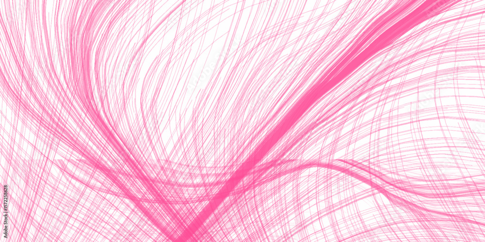 Poster acrylic abstract lines with wave swirl curve on pour white and pink gradient color liquid marble. wh