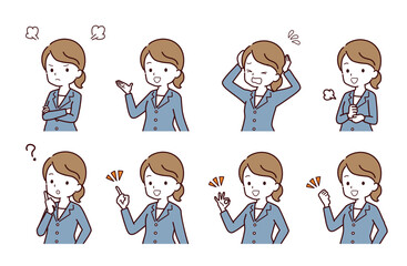 スーツを着たビジネスパーソンのイラスト素材