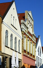 Historical Buildings in the Old Town of Verden at the River Aller, Lower Saxony