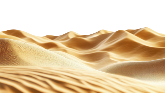 Digital rendering of undulating desert dunes