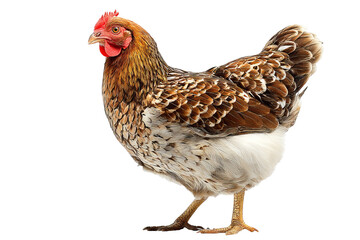 Fototapeta premium Isolated hen with transparent background in high-resolution PNG style for seamless cutout projects