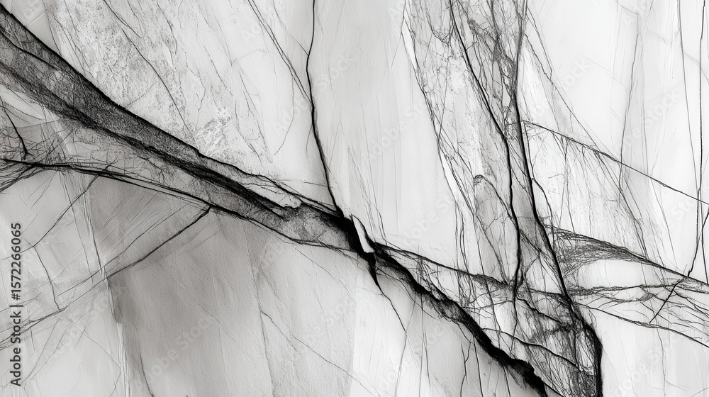 Poster abstract grayscale design with intricate textures.