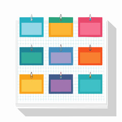 vector workshop handout with mood-board frames and drop-shadow gridline layout