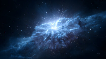 Obraz premium Galactic Cloud Nebula: An interstellar cloud nebula, displaying the vastness and beauty of cosmic gas and dust in a awe-inspiring celestial phenomena.