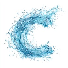 Obraz premium Abstract water splash forming a C shape