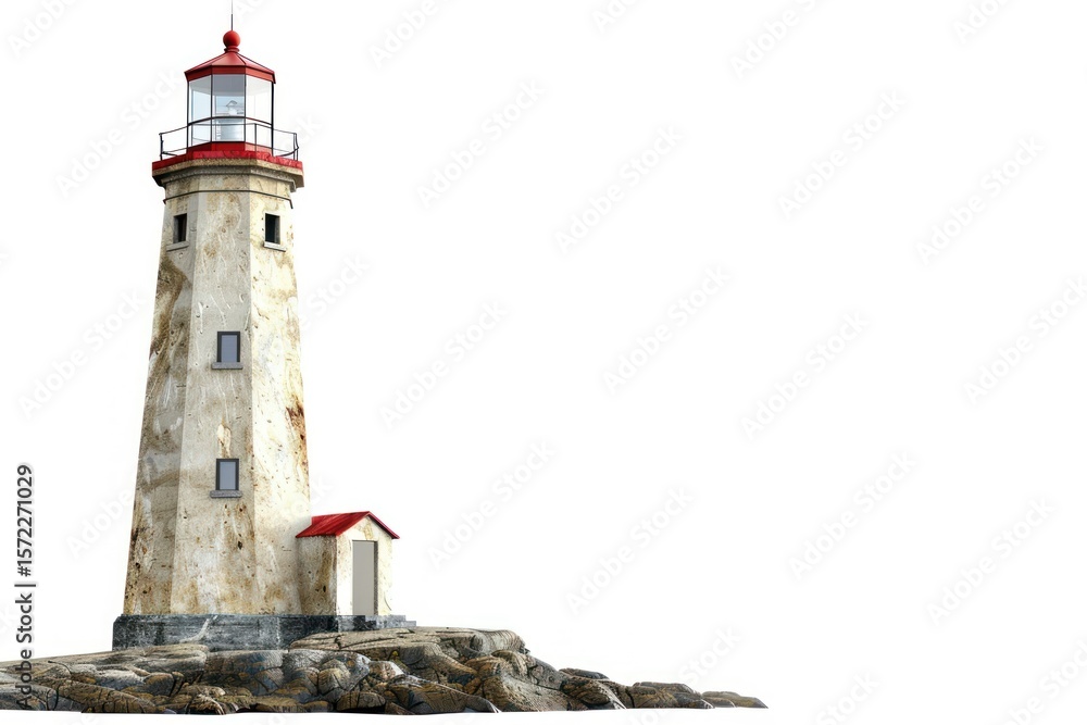 Poster lighthouse architecture building tower.