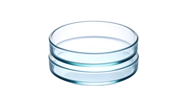 Stacked petri dishes illustration isolated on transparent background