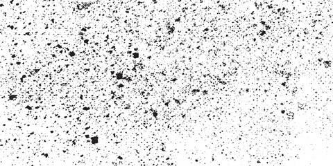 Random ink splatter texture with scattered black spray spots. Grunge artistic background design for creative prints and overlays.  halftone dot texture vector. Distressed vintage dotted overlay with 