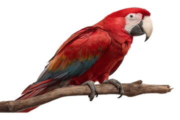 Fototapeta premium Vibrant macaw parrot isolated on transparent background - high resolution PNG cutout for design projects