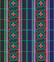 Seamless Ethnic Floral Pattern Background