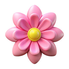 pink flower isolated on white