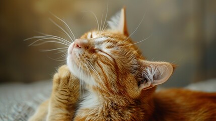 Get rid of fleas on your cat's skin.