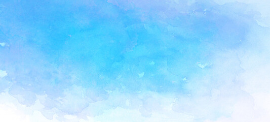 爽やかな青空の水彩背景　背景イラスト　テクスチャ素材