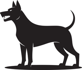 Vampire Dog Silhouette Halloween Vector