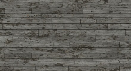 Distressed gray wooden planks forming a horizontal pattern with dark weathered patches