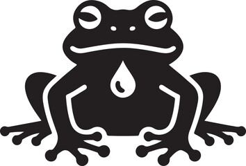 Vampire Frog Silhouette Halloween Vector