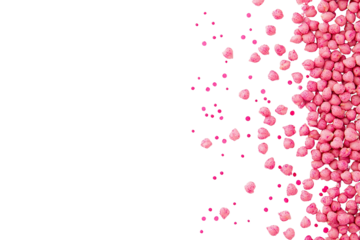 Pink Confetti Sprinkles Background: Isolated on Transparent PNG