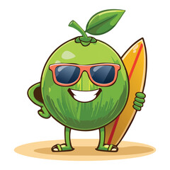 Tropical Produce Beach Vacation Ready - Vector Illustration
