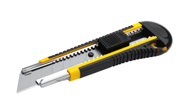 Utility knife photo isolated on transparent background