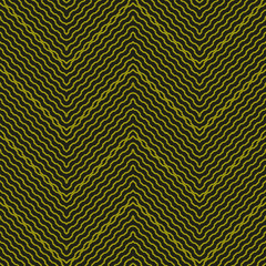 Pattern with geometric elements with golden wave chevron abstract background.